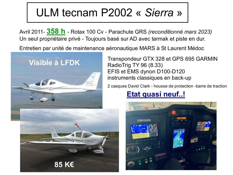 ULM Occasion TECNAM P 2002 sierra